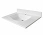 Glacier Bay 31 in W x 22 in D Cultured Marble White Round Single Sink Vanity Top in White N3122GB W