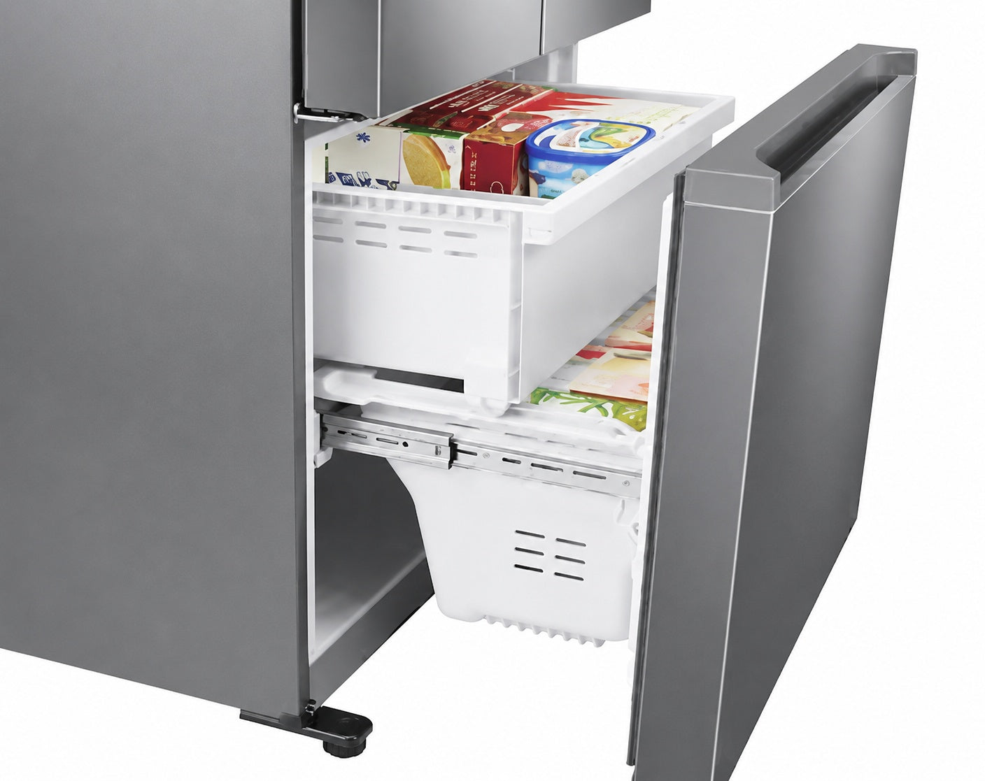 Samsung 22 Cu Ft Smart 3 Door French Door Refrigerator with External Water Dispenser