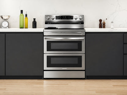 Samsung 6 3 Cu Ft Smart Freestanding Electric Range with Flex Duo Air Fry and Griddle