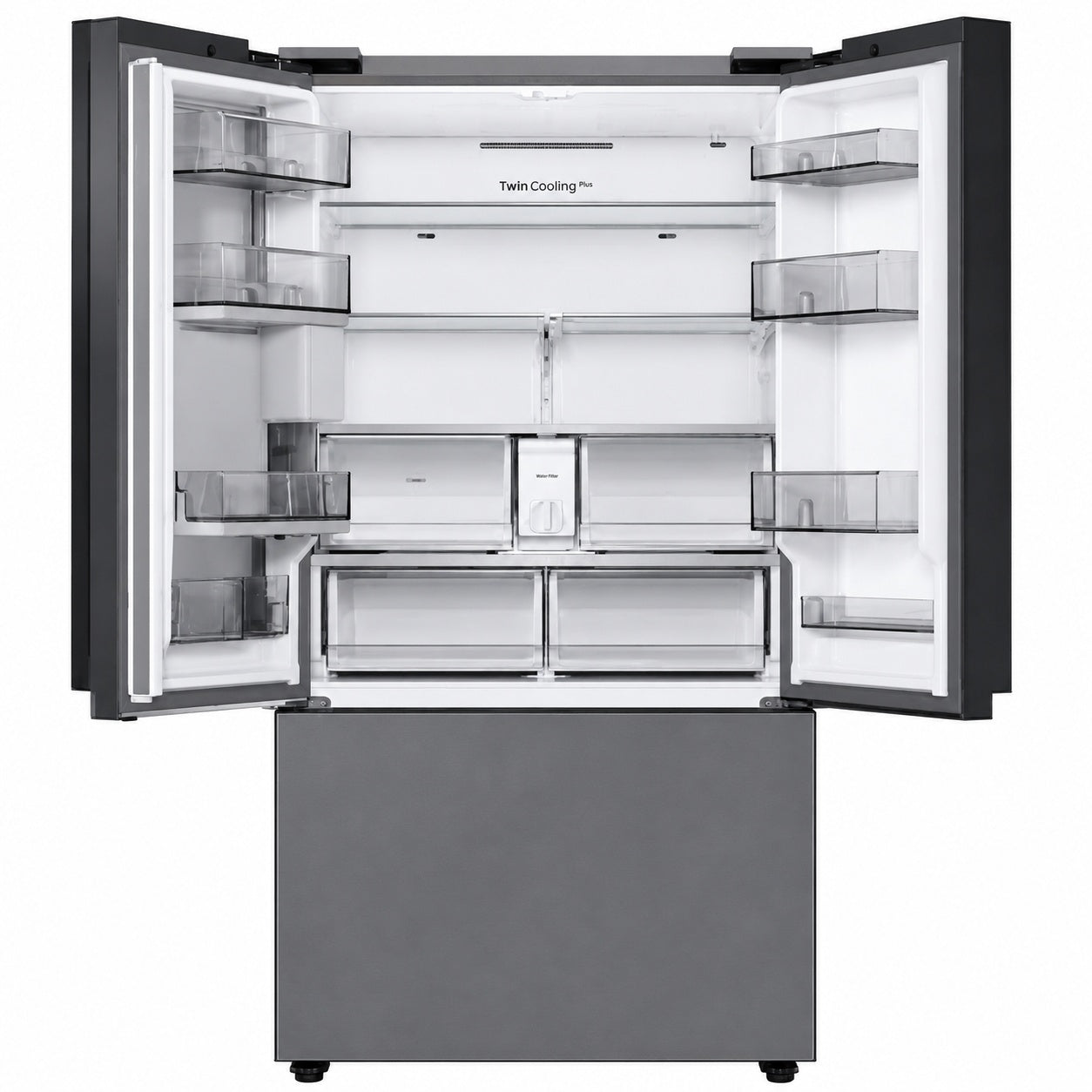 Samsung 30 Cu Ft Bespoke 3 Door French Door Refrigerator with Beverage Center