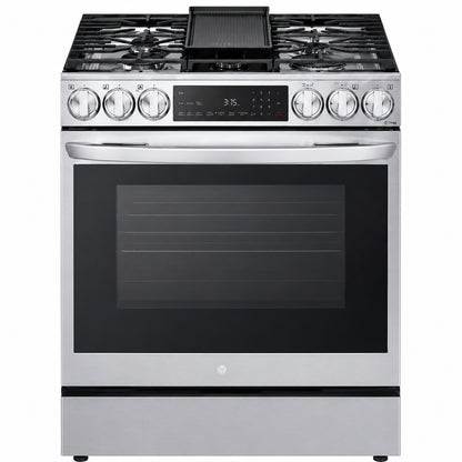 Lg 6 3 Cu Ft Smart Dual Fuel Convection Range with Air Fry