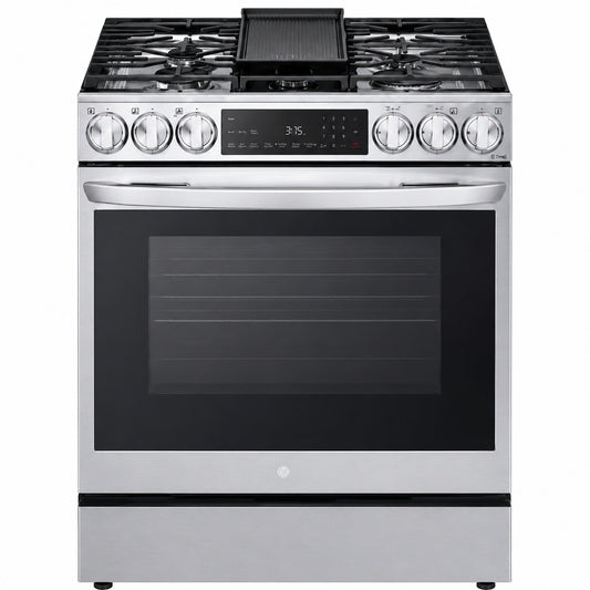 Lg 6 3 Cu Ft Smart Dual Fuel Convection Range with Air Fry