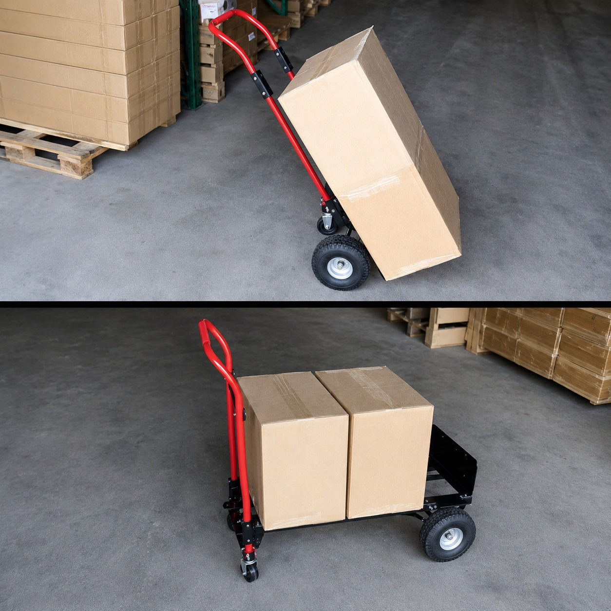 Milwaukee 800 lbs Capacity 2 in 1 Convertible Hand Truck