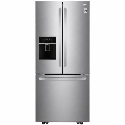 LG 21 8 Cu Ft 3 Door Smart French Door Refrigerator with Ice Maker and Water Dispenser In Stainless Steel