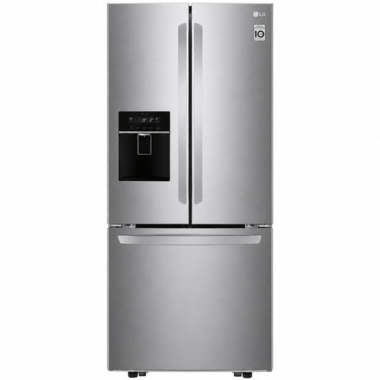 LG 21 8 Cu Ft 3 Door Smart French Door Refrigerator with Ice Maker and Water Dispenser In Stainless Steel