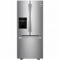 LG 21 8 Cu Ft 3 Door Smart French Door Refrigerator with Ice Maker and Water Dispenser In Stainless Steel