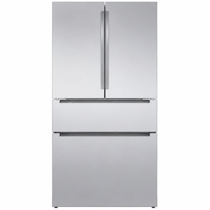 Bosch 800 Series 20 5 Cu Ft Counter Depth French 4 Door Bottom Mount Refrigerator with Farmfresh System
