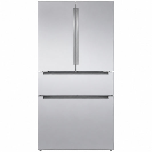 Bosch 800 Series 20 5 Cu Ft Counter Depth French 4 Door Bottom Mount Refrigerator with Farmfresh System