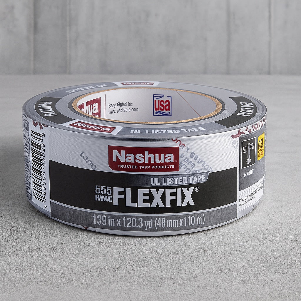 Tape 1.89 in. x 120.3 yd. 555 FlexFix UL Listed Duct Tape Sealer 15297 ...