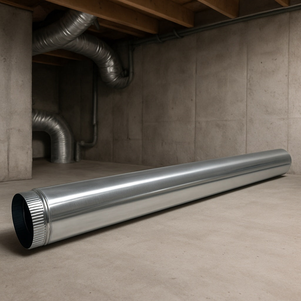 12 in. x 5 ft. Round Metal Duct Pipe