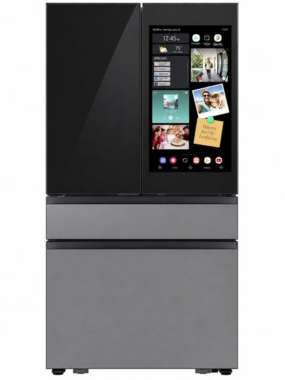 Samsung Bespoke 23 Cu Ft Counter Depth 4 Door French Door Refrigerator with Family Hub