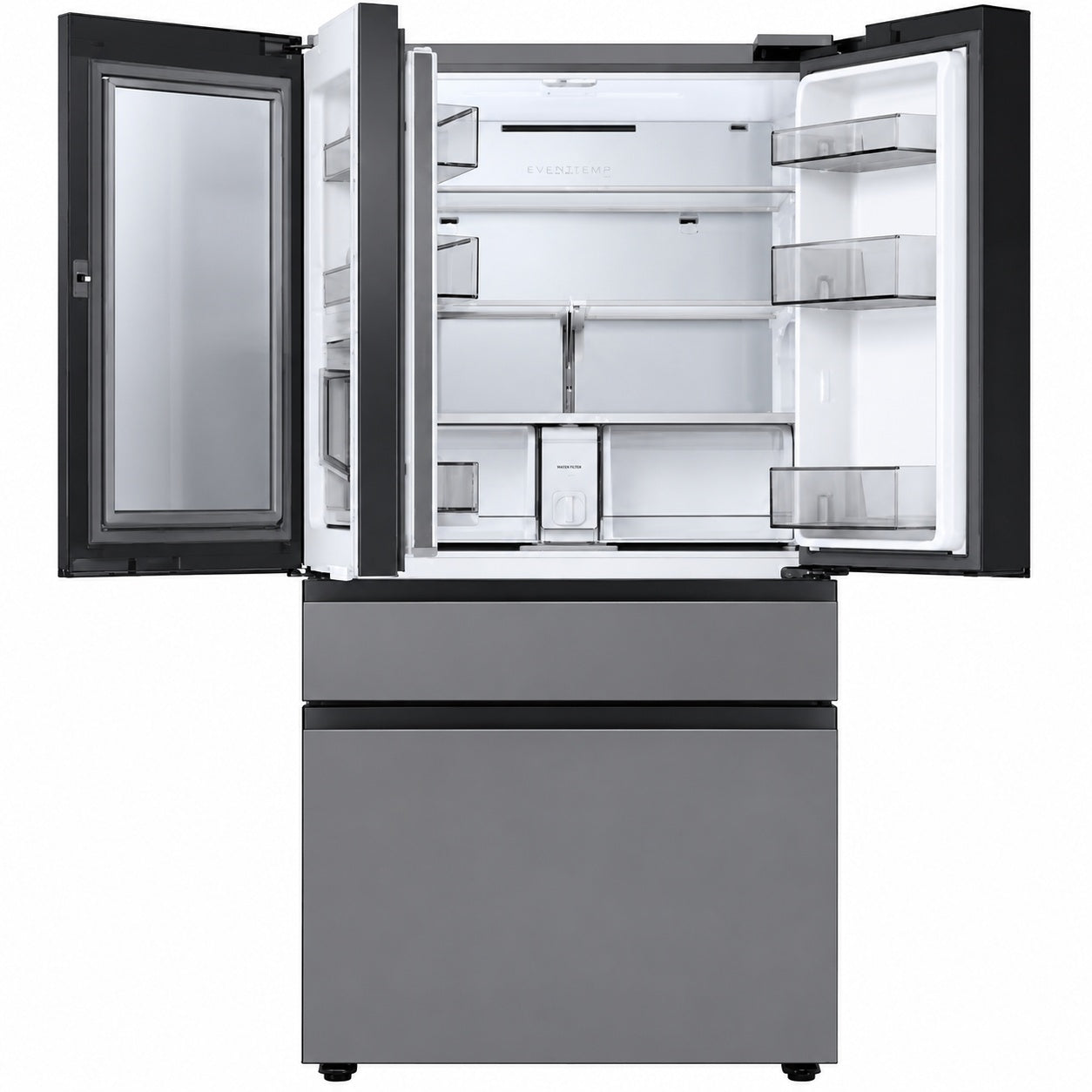 Samsung Bespoke 23 Cu Ft Counter Depth 4 Door French Door Refrigerator with Family Hub