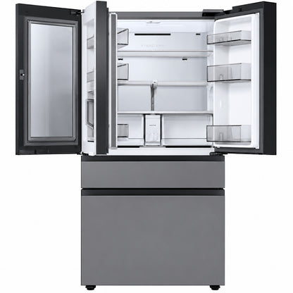 Samsung Bespoke 23 Cu Ft Counter Depth 4 Door French Door Refrigerator with Family Hub