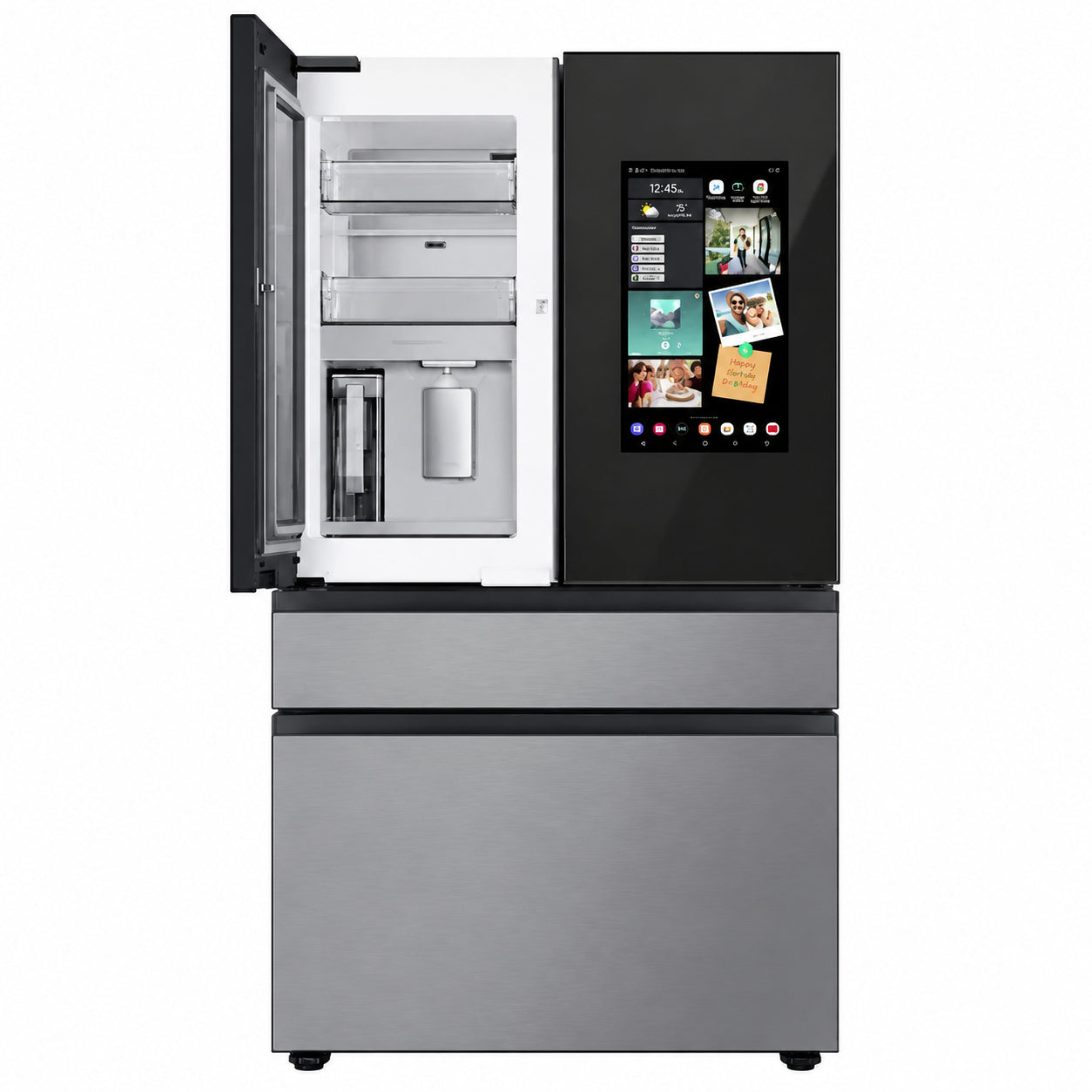 Samsung Bespoke 29 Cu Ft 4 Door French Door Refrigerator with Family Hub