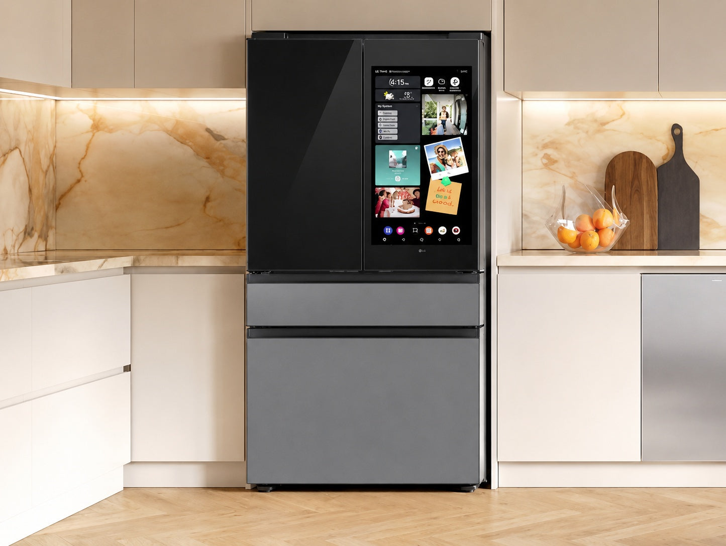 Samsung Bespoke 29 Cu Ft 4 Door French Door Refrigerator with Family Hub