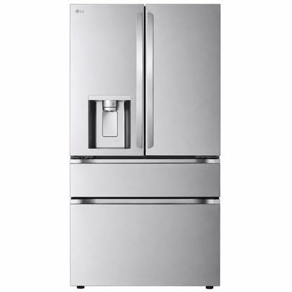 Lg 25 Cu Ft Smart Counter Depth Max 4 Door French Door Refrigerator with Full Convert Drawer