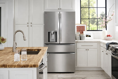 Lg 25 Cu Ft Smart Counter Depth Max 4 Door French Door Refrigerator with Full Convert Drawer