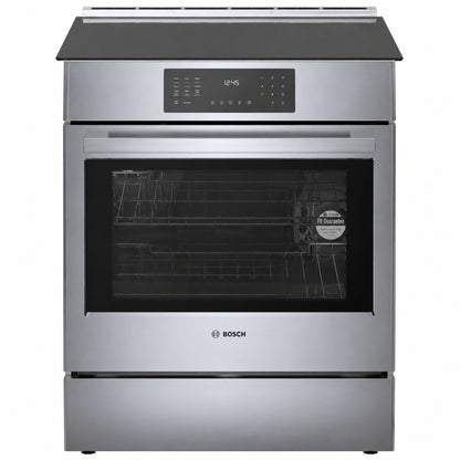 Bosch 800 Series 4 6 Cu Ft Induction Slide In Range with Convection Pro and Third Heating Element