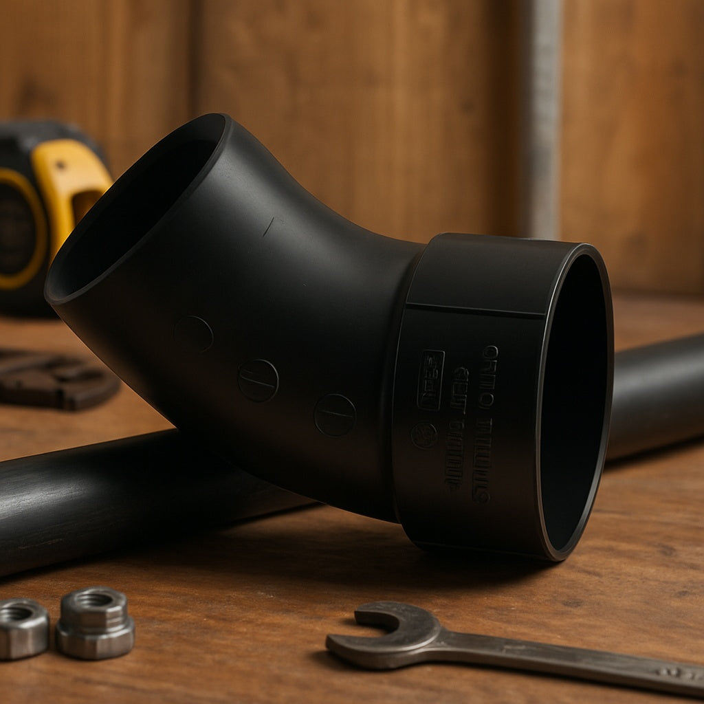 1-1/2 in. ABS DWV 45-Degree Hub x Spigot Street Elbow Fitting