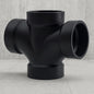 Pipe 4 in. ABS DWV All Hub Double Sanitary Tee ABS004281200HD