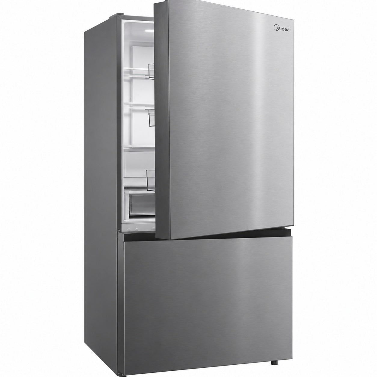 Midea 22 8 Cu Ft Counter Depth Bottom Freezer Refrigerator with Ice Maker