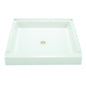 MUSTEE 32 x 32 Alcove Shower Pan Base with Center Drain in White