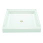 MUSTEE 36 x 36 Alcove Shower Pan Base with Center Drain in White