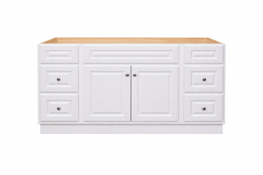 Glacier Bay Hampton 60 in. W x 21 in. D x 33.5 in. H Bath Vanity Cabinet without Top in White