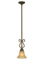 Hampton Bay Chester 1-Light Aruba Teak Mini Pendant
