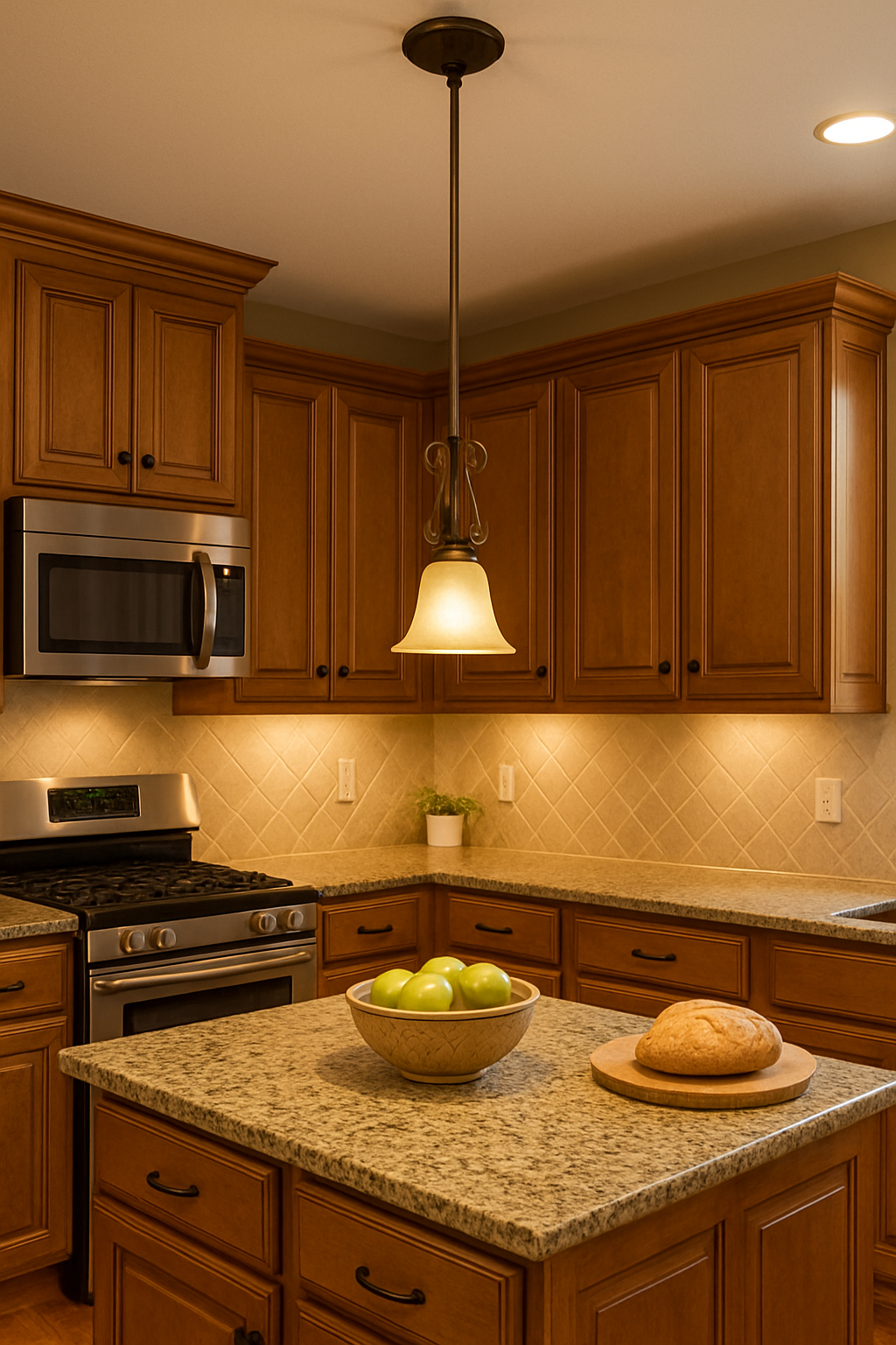 Hampton Bay Chester 1-Light Aruba Teak Mini Pendant