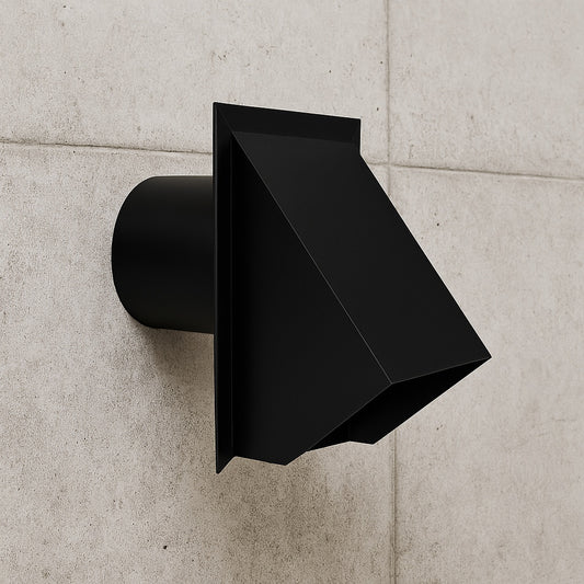 4 in. Round Wall Vent in Black WVA4BL
