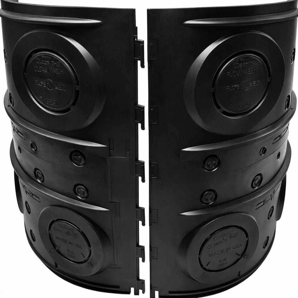 NDS 24 in x 24 in x 29 in 50 Gal Plastic Flo Well Stormwater Dry Well System Catch Basin Kit 3 Side Panels and 1 Cover