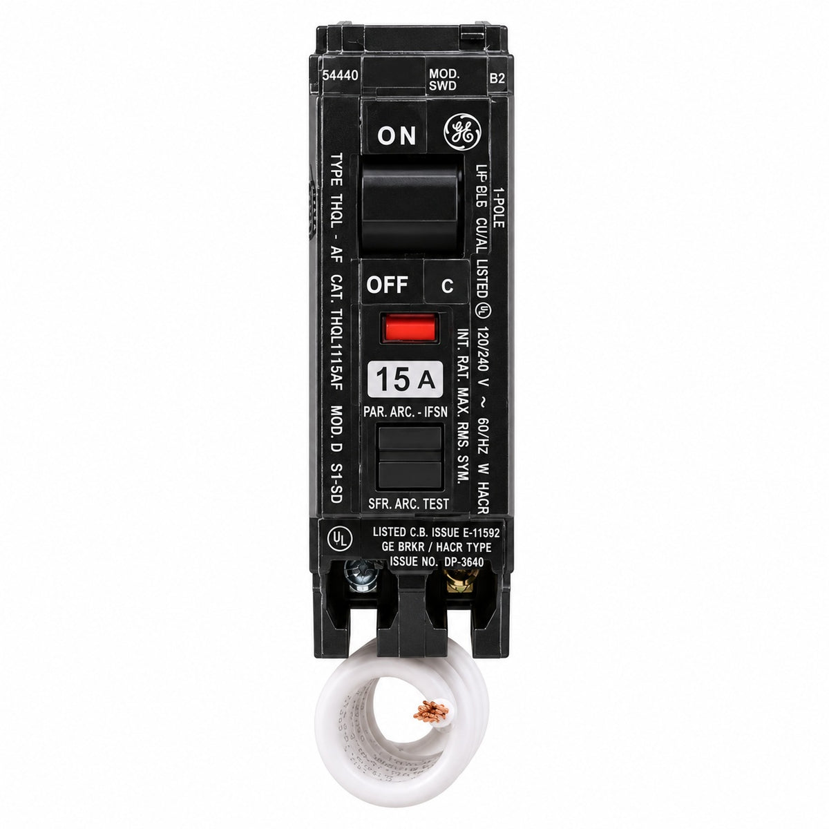 GE Q Line 15 Amp Single Pole Arc Fault Combination Circuit Breaker THQL1115AFP2