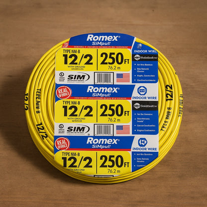 250 ft 12 2 Solid Romex SIMpull CU NM B W G Wire 28828269
