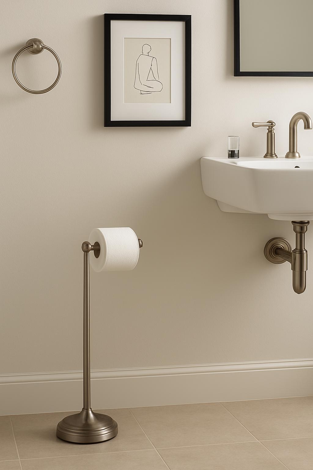 Delta Crestfield Free-Standing Toilet Paper Holder in Venetian Bronze