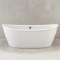 Delsia AcrylX 66 in. x 36 in. Freestanding Soaking Bathtub with Center Drain in White