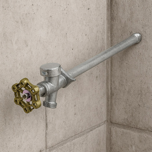 3 4 in x 1 2 in MHT x FIP 10 in L Chrome Plated Brass Anti Siphon Frost Free Sillcock Valve 104 617EB/205821915