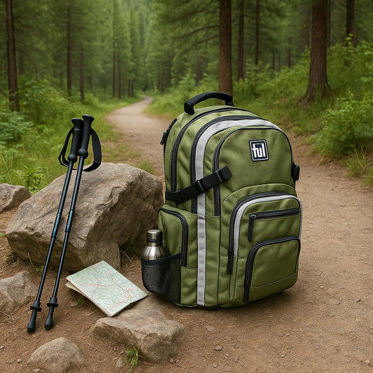 Ful TMan 17 in. Olive Pocket Laptop Backpack