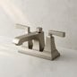 American Standard Town Square S 4 in. Centerset 2-Handle Bathroom Faucet with Drain Assembly and WaterSense 1.2 GPM in Brushed Nickel