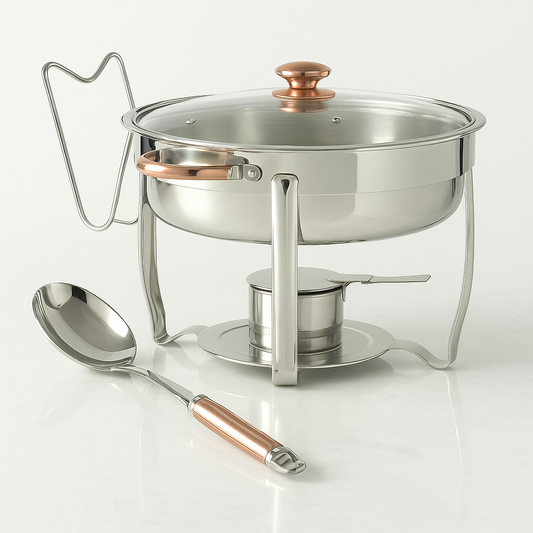 Denmark 8-Piece 4-Quart Stainless Steel Round Chafing Dish