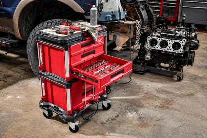 Milwaukee PACKOUT 22 in Modular 3 Drawer Tool Box with Metal Reinforced Corners 48 22 8443