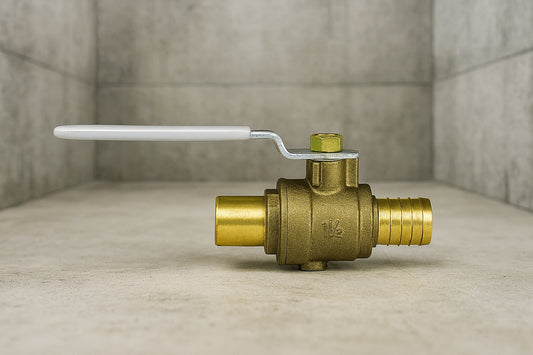 1 in. Brass PEX B Barb Ball Valve APXV11