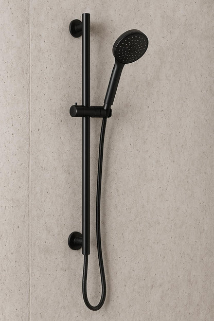 3-Spray Patterns 1.75 GPM 2.81 in. Wall Mount Handheld Shower Head with Slide Bar in Matte Black - Delta