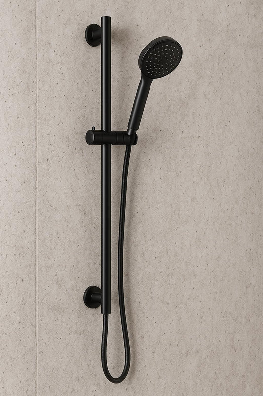 3-Spray Patterns 1.75 GPM 2.81 in. Wall Mount Handheld Shower Head with Slide Bar in Matte Black - Delta