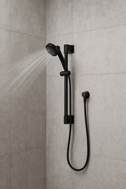 3-Spray Patterns 1.75 GPM 2.81 in. Wall Mount Handheld Shower Head with Slide Bar in Matte Black - Delta