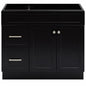 ARIEL Hamlet 36 in. W x 21.5 in. D x 34.5 in. H Freestanding Bath Vanity Cabinet without Top in Black