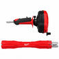 Milwaukee Trap Snake Auger Drain Cleaning Kit with Faucet Swap Out Wrench 49 16 2573 48 22 7100