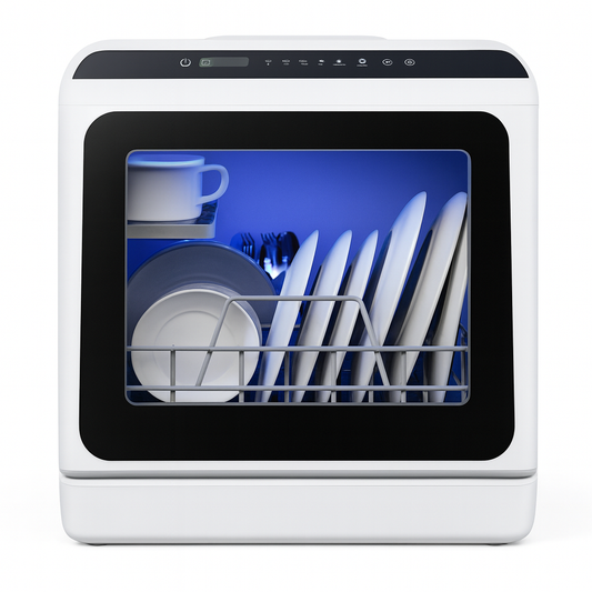 16.5 in. Countertop Dishwasher in White with 3-Cycles, 6-Modes, 4-Place Settings Capacity, 40 dBA