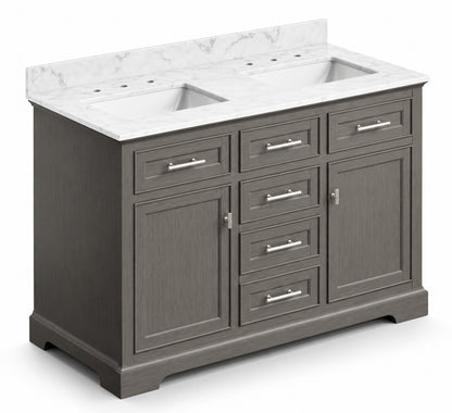 Wellfor 48-inch gray bathroom vanity