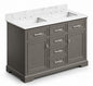 Wellfor 48-inch gray bathroom vanity